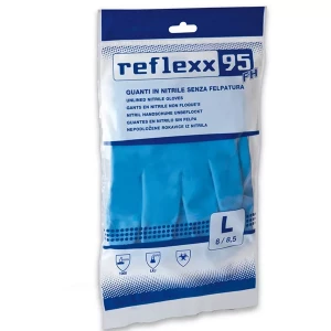 Многоразовые защитные перчатки нитриловые Reflexx 33см размер L R95-L